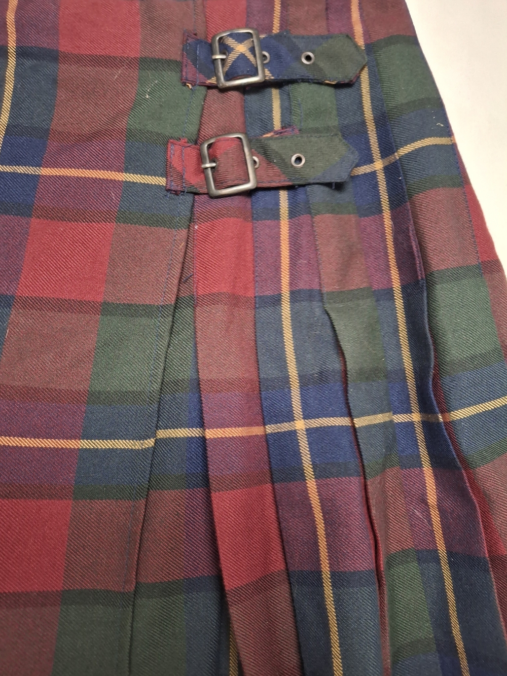 Vtg 80s 90s Compagnie Internationale Express Pleated Wrap Kilt Mini Skirt Sz M